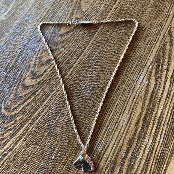Pierre Cardin Vintage Gold Tone Horse Pendant Necklace - Picture 6 of 14